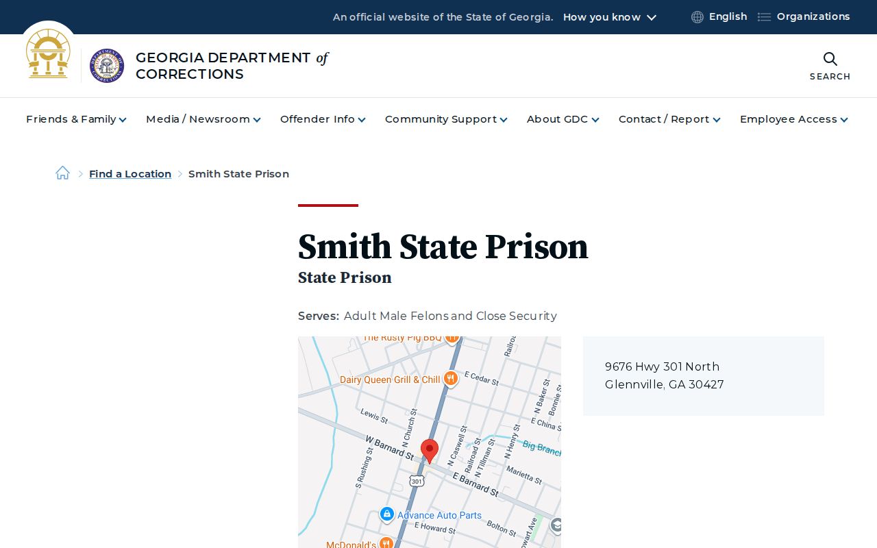 GDC Smith State Prison profile